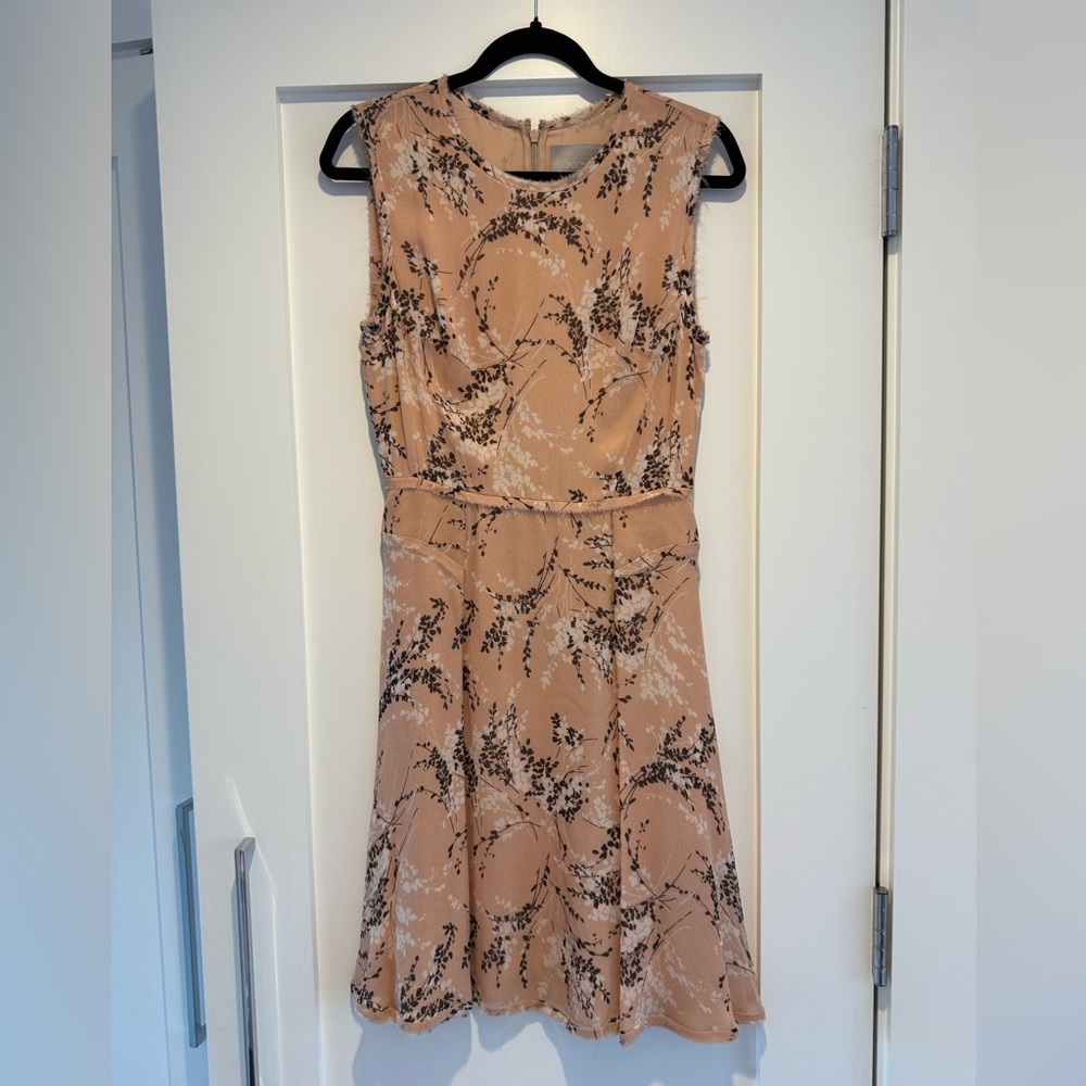 NWTJason Wu Tan and Black Floral Midi Dress